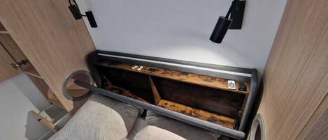 1 bedroom, desk, iron/ironing board, travel crib