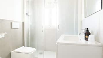 Apartment | Bathroom | Shower, hair dryer, towels, soap