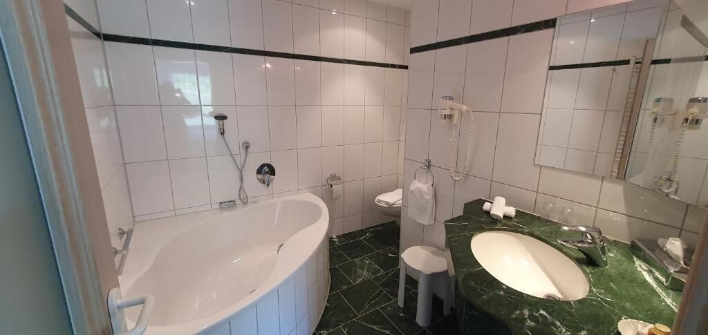 Free toiletries, hair dryer, towels, soap
