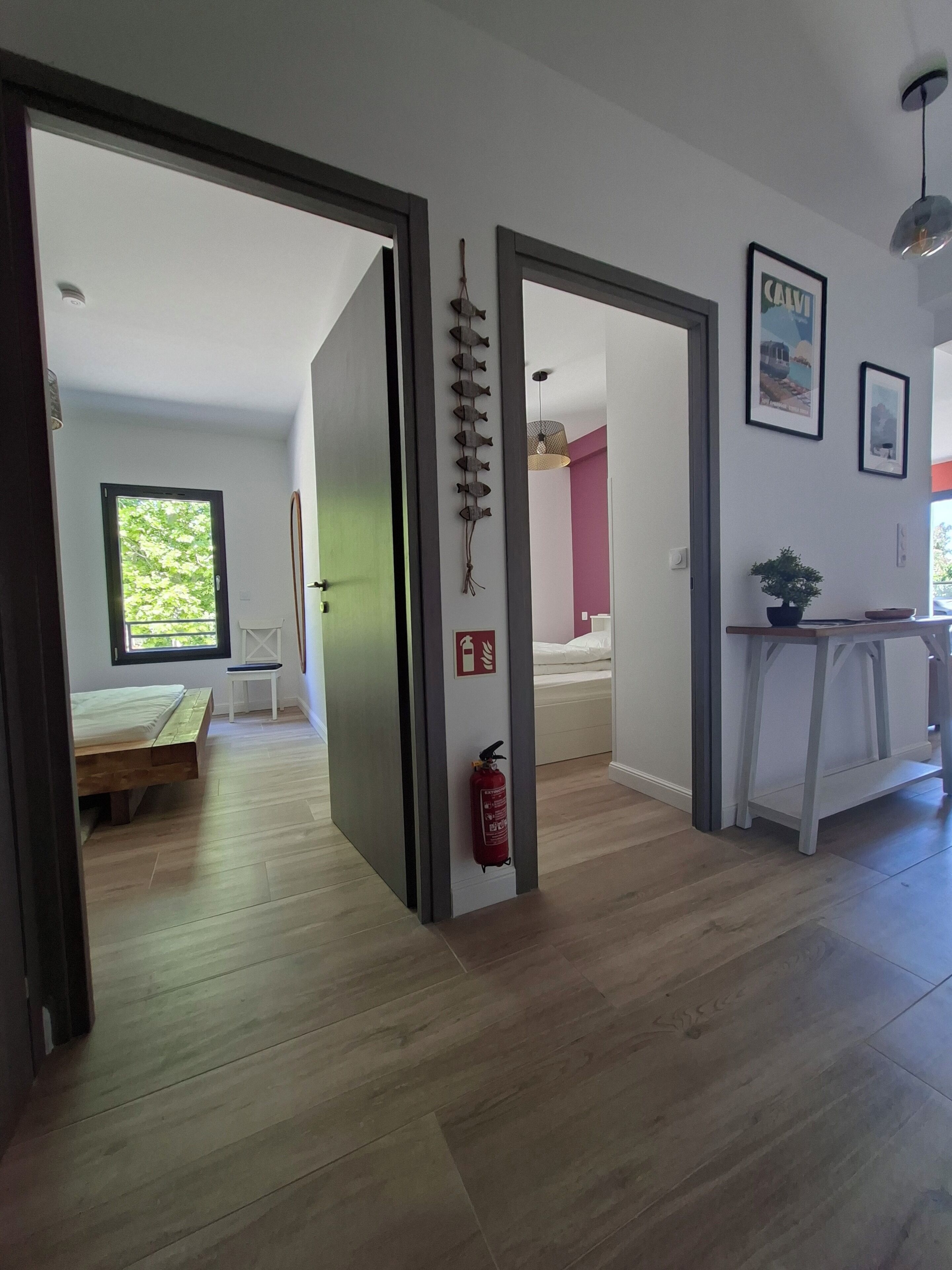 2 bedrooms, desk, iron/ironing board, travel cot