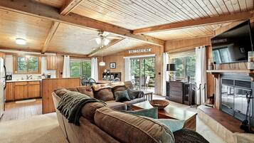 TV, fireplace, DVD player