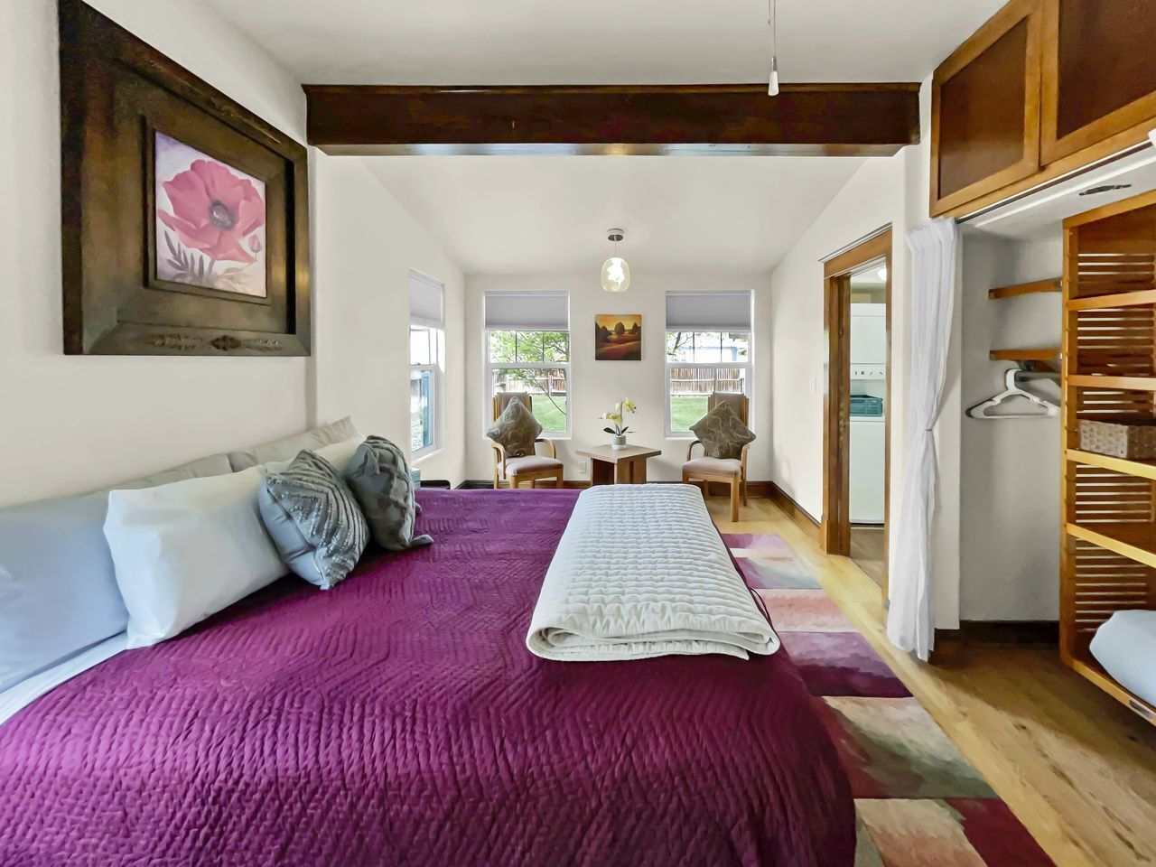 2 bedrooms, desk, iron/ironing board, WiFi