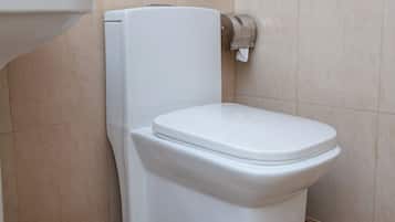 Quarto triplo | Banheiro | Chuveiro, toalhas de banho, shampoo, papel higiênico