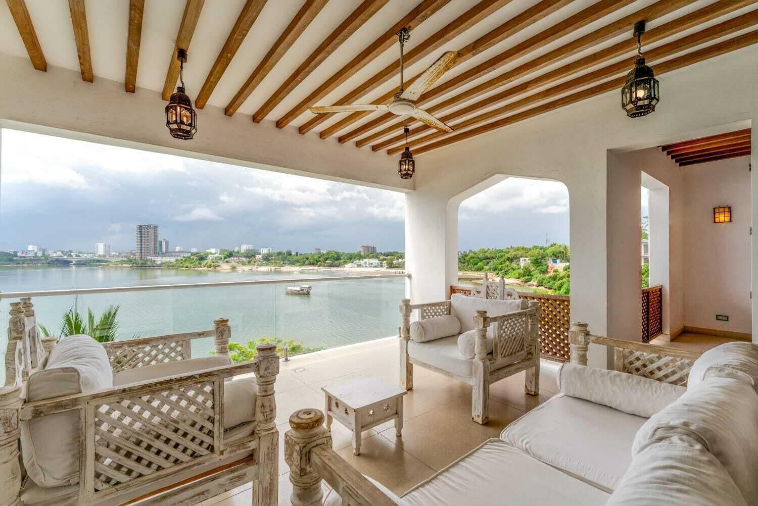 Apartamento luxo, vista para o mar | Terraço/pátio
