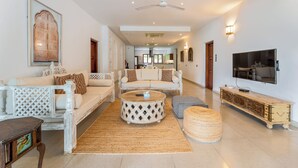 Căn hộ Deluxe, quang cảnh biển | Khu phòng khách