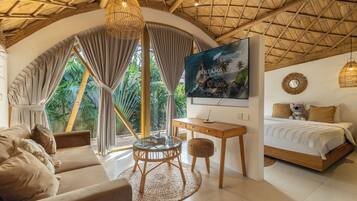 Villa Deluxe, 3 habitaciones, vistas a la piscina | Escritorio y wifi gratis