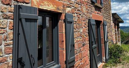 The pretty red sandstone house