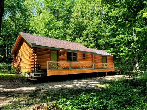 Private Riverfront Cabin with Waterfalls on the St. Regis River, New York