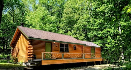 Private Riverfront Cabin with Waterfalls on the St. Regis River, New York