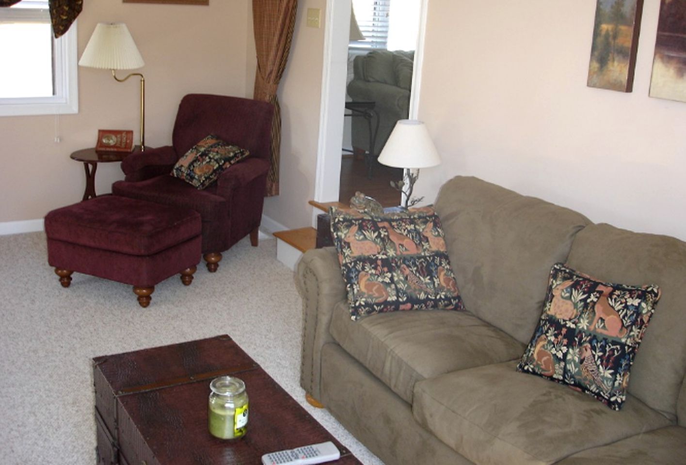 TV, fireplace, DVD player