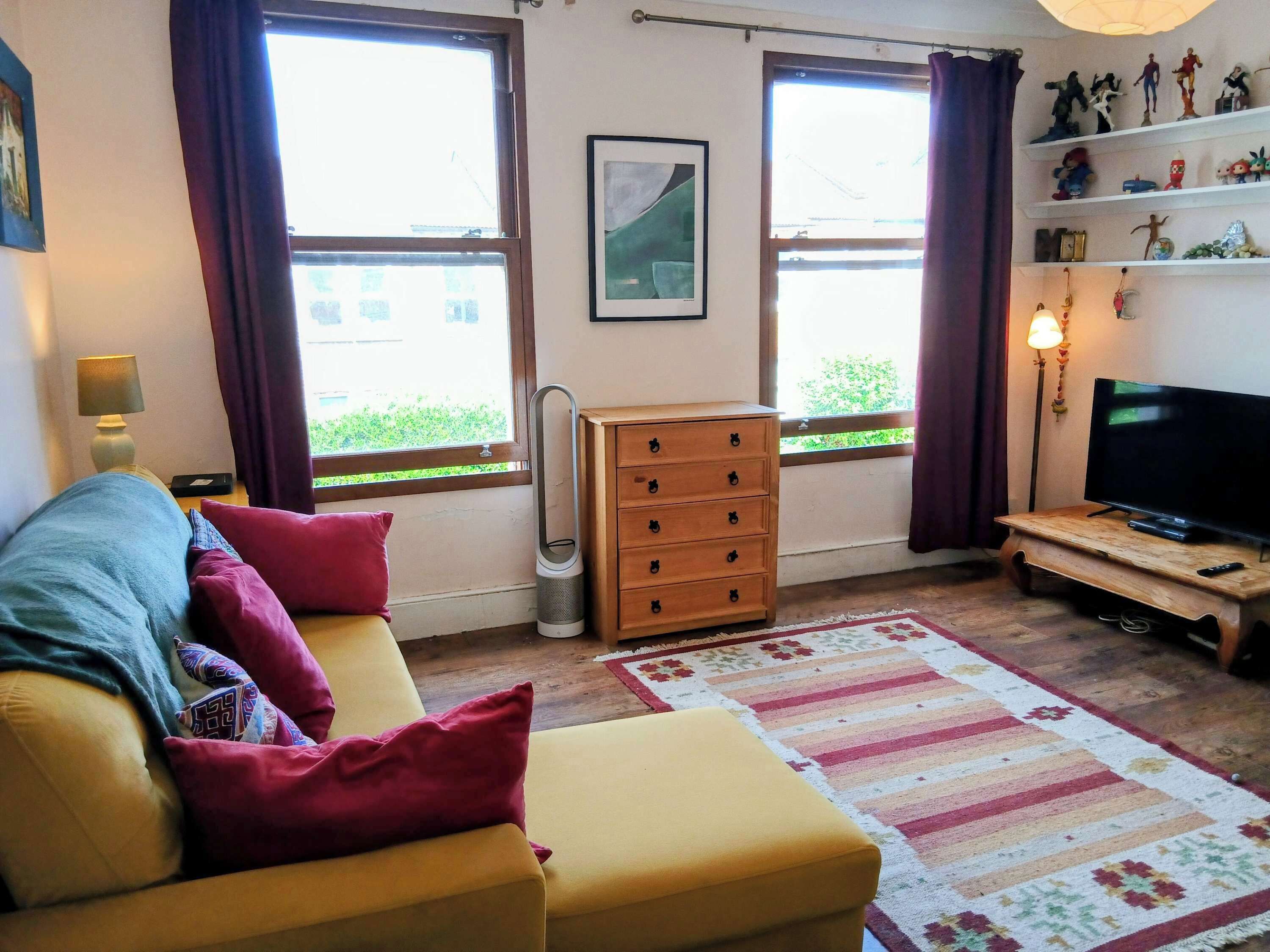 TV, DVD player, stereo