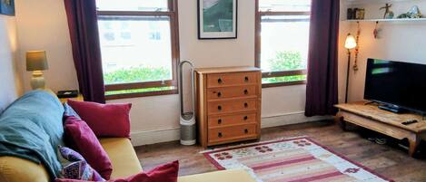 TV, DVD player, stereo