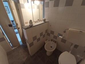 Dusche, Haartrockner, Bidet, Handtücher