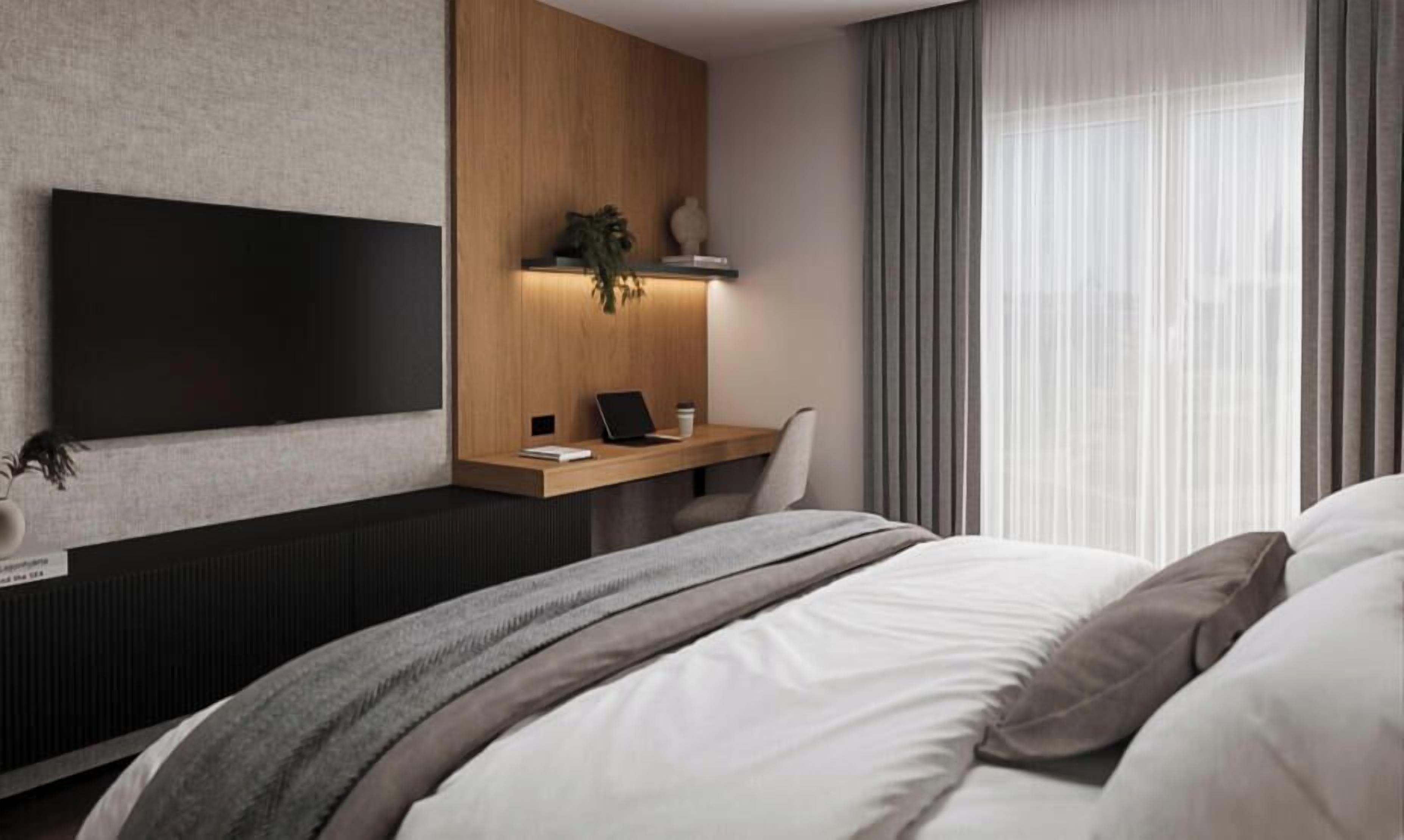 Klassieke kamer, 1 twee- of 2 eenpersoonsbedden, balkon | Een minibar, een kluis op de kamer, een bureau, geluiddichte muren
