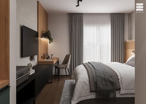 Kamar Double atau Twin Klasik | Brankas, kedap suara, setrika/meja setrika, dan Wi-Fi gratis
