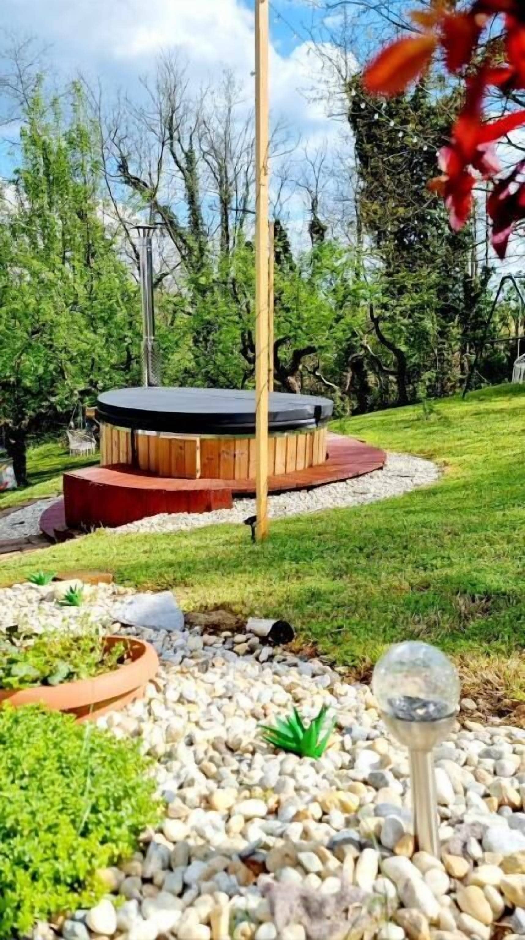 Ferienhaus, 1 Schlafzimmer, Raucher, Kamin | Unterkunftsgelände