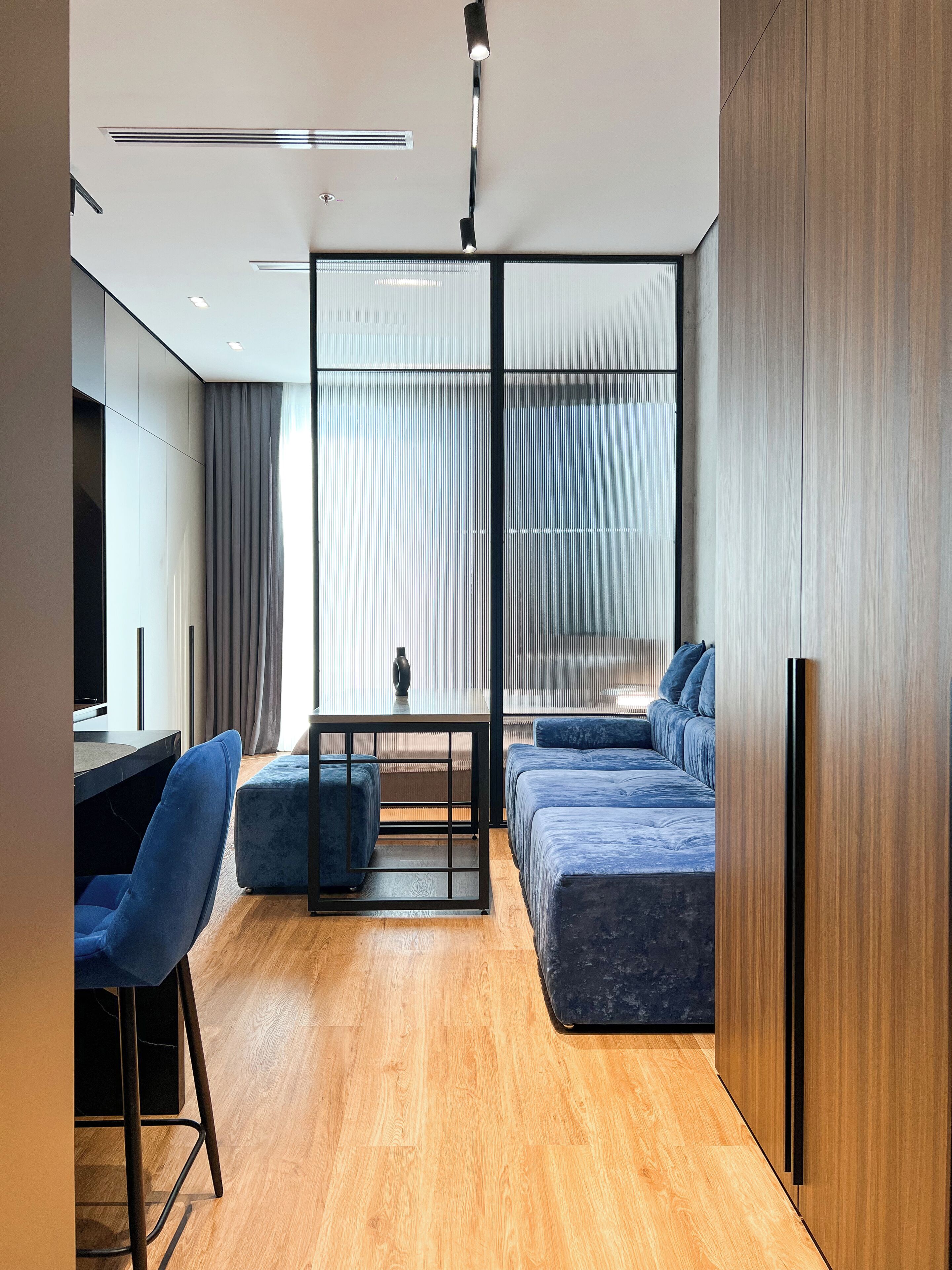Luxury-Apartment, Stadtblick | Wohnbereich