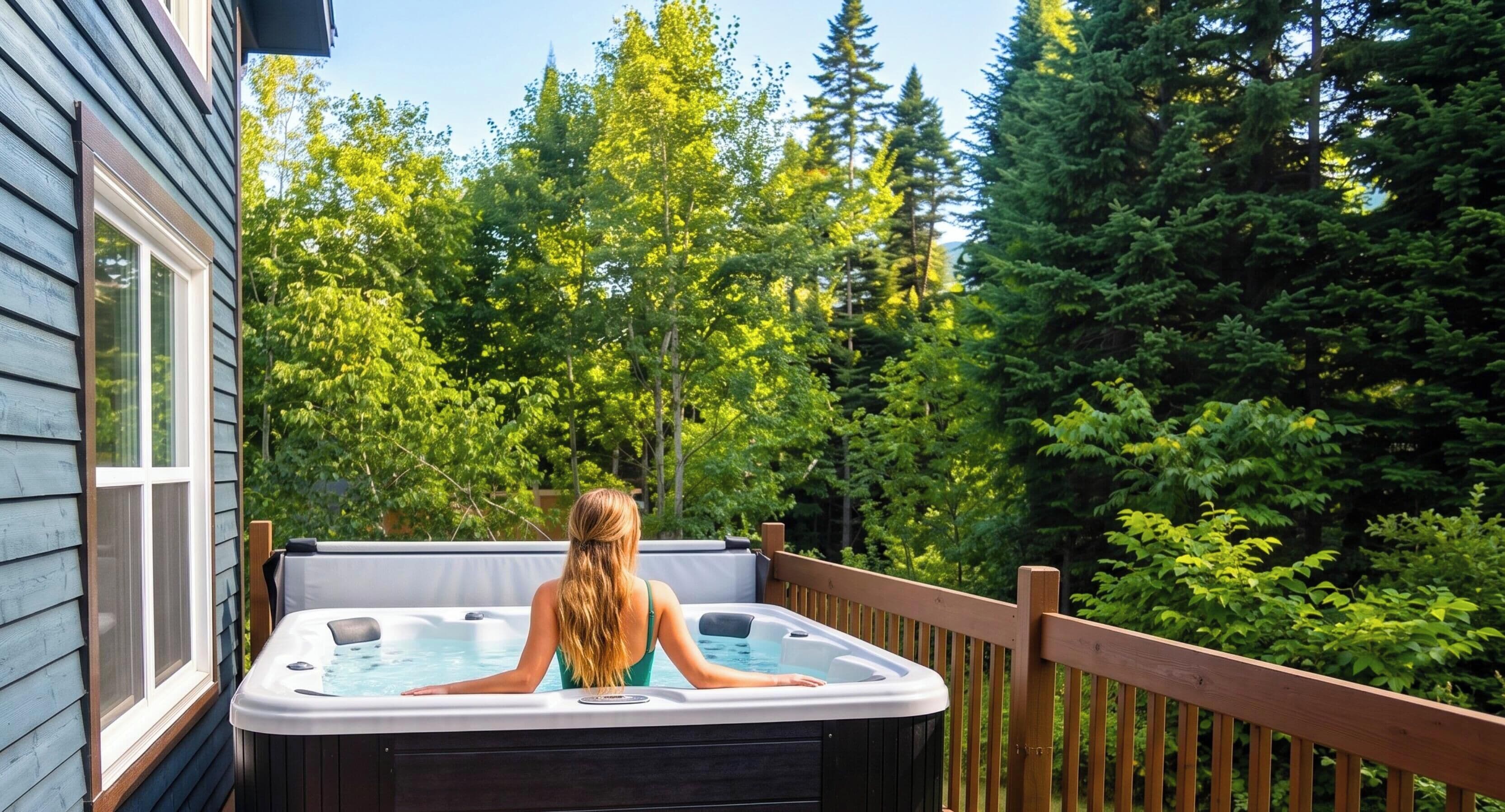 Outdoor spa tub