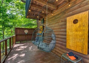 Terrace/patio - 2BR w/Treehouse! Hot Tub*Arcade*Fireplace*Privacy! (Sevierville)