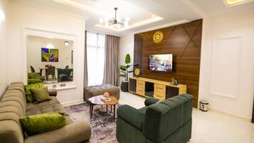 Family Apartment, Balcony, City View | Living area