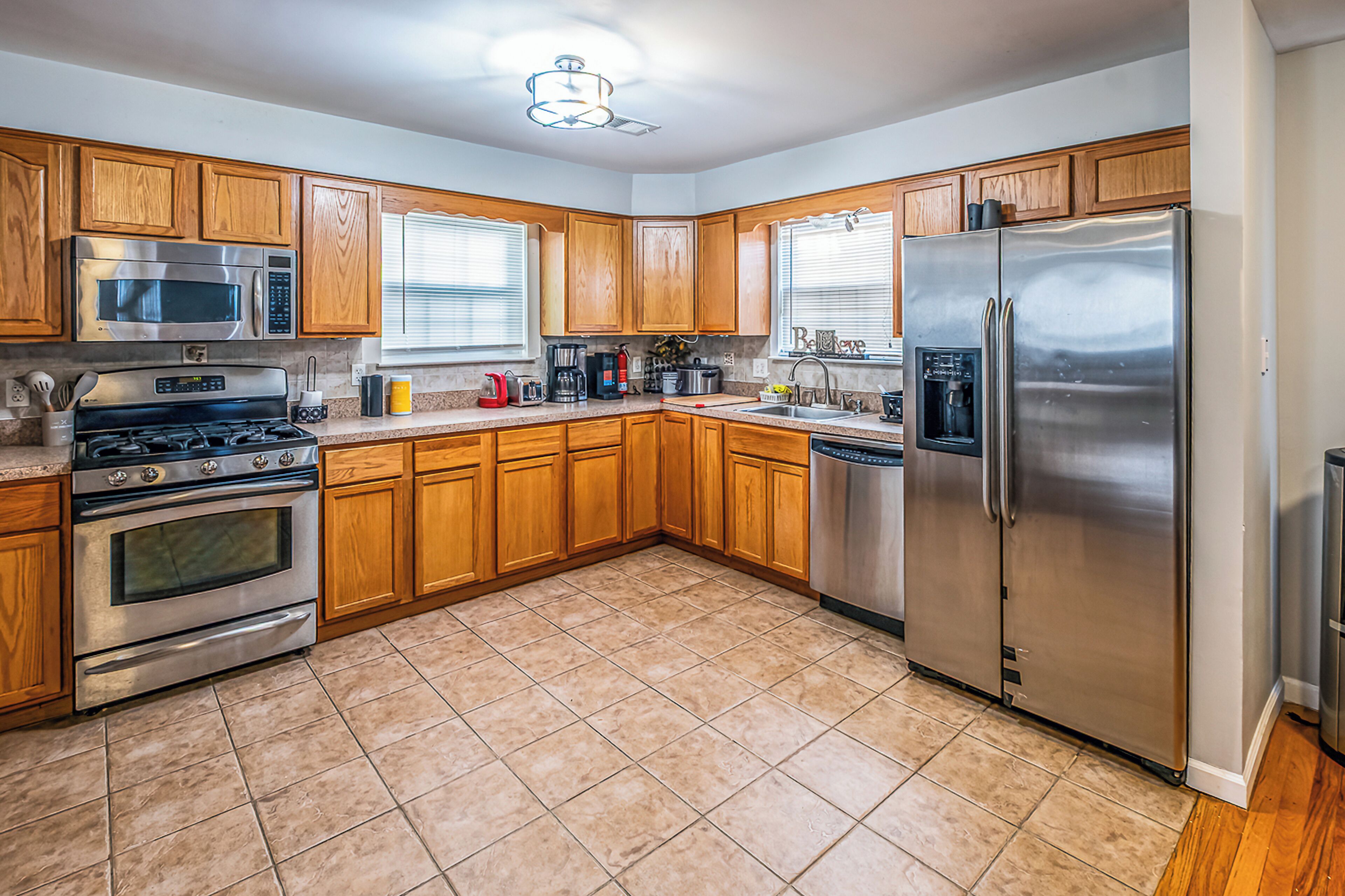 House, Patio | Private kitchen