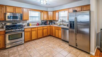 House, Patio | Private kitchen