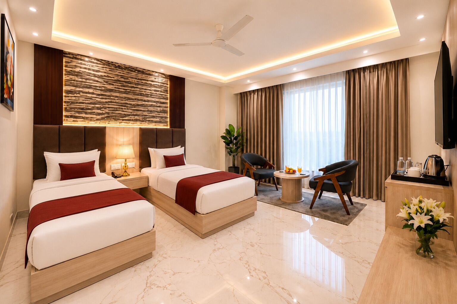 Phòng 2 giường đơn Deluxe
