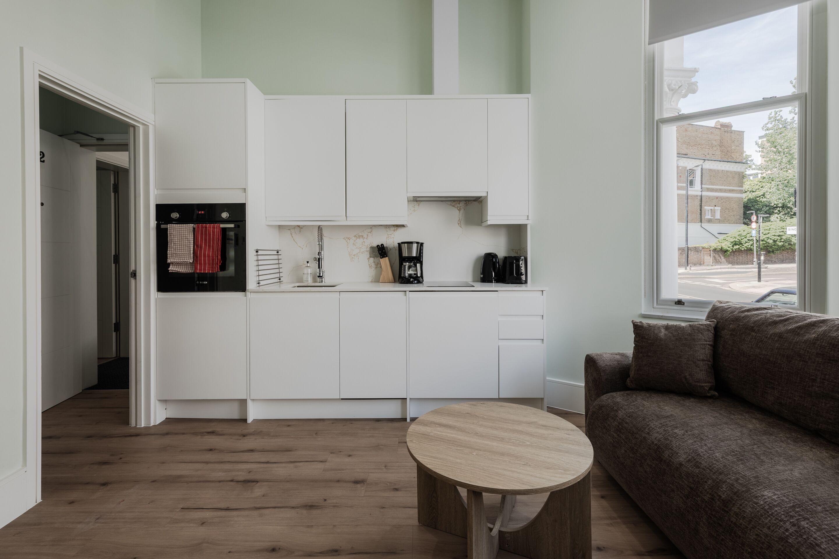 Studio Comfort, kamar mandi pribadi | Dapur pribadi | Microwave, oven, kompor, dan mesin pencuci piring