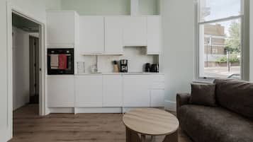 Studio Comfort, kamar mandi pribadi | Dapur pribadi | Microwave, oven, kompor, dan mesin pencuci piring