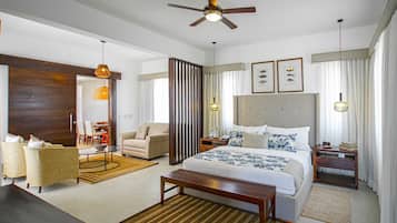 Free minibar, in-room safe, desk, laptop workspace