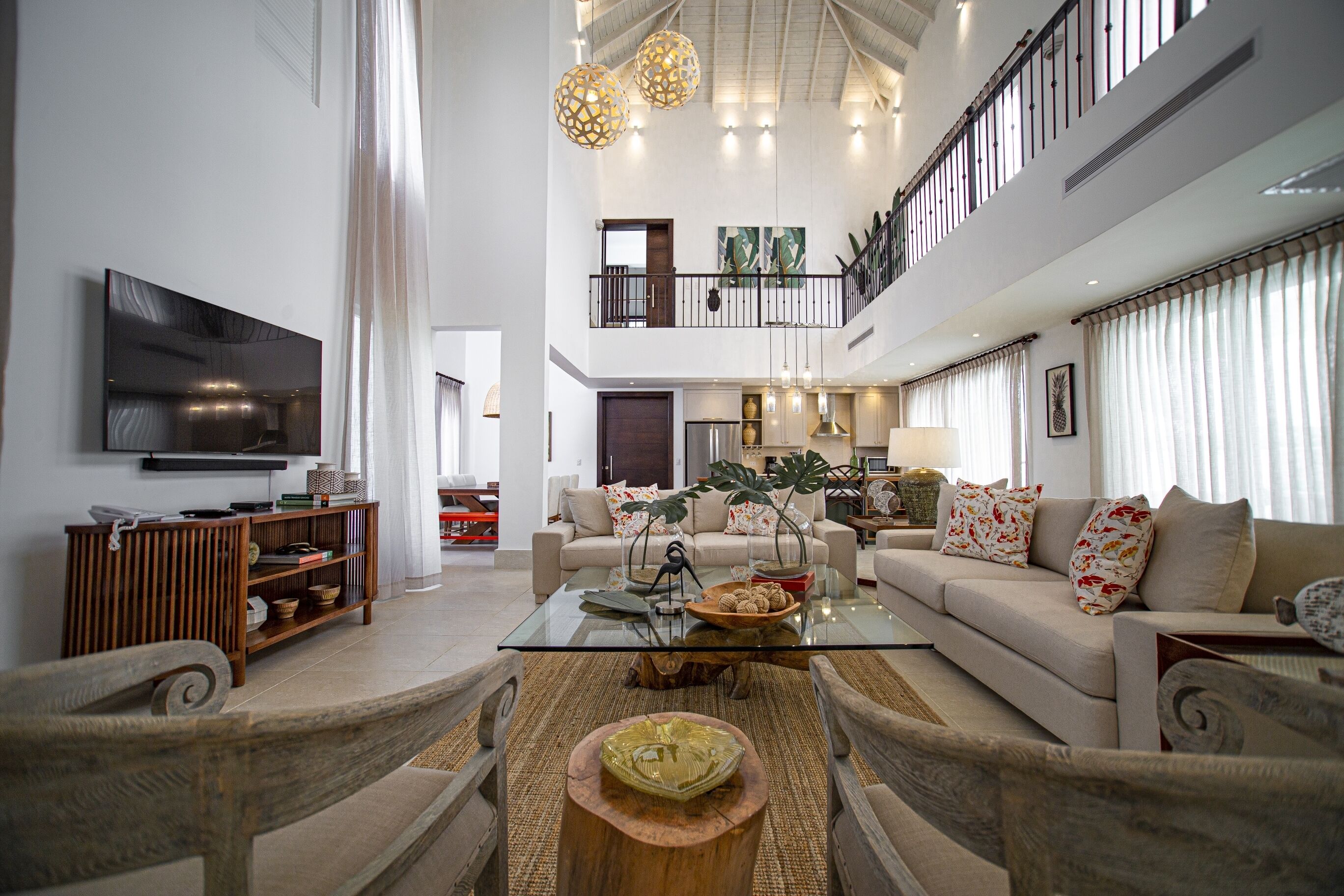 Royal Villas | Living area | 50-inch LED TV with digital channels
