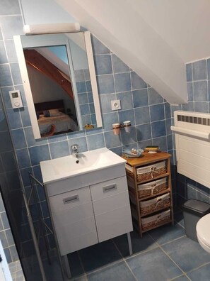 Bathroom - The Barn at Saint Paul d'Oueil (Pyrenees) - L'Antenac Bed and Breakfast (Saint-Paul-d'Oueil)