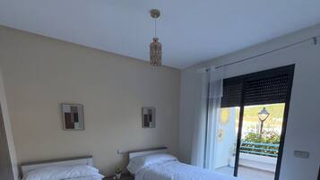 2 bedrooms, bed sheets