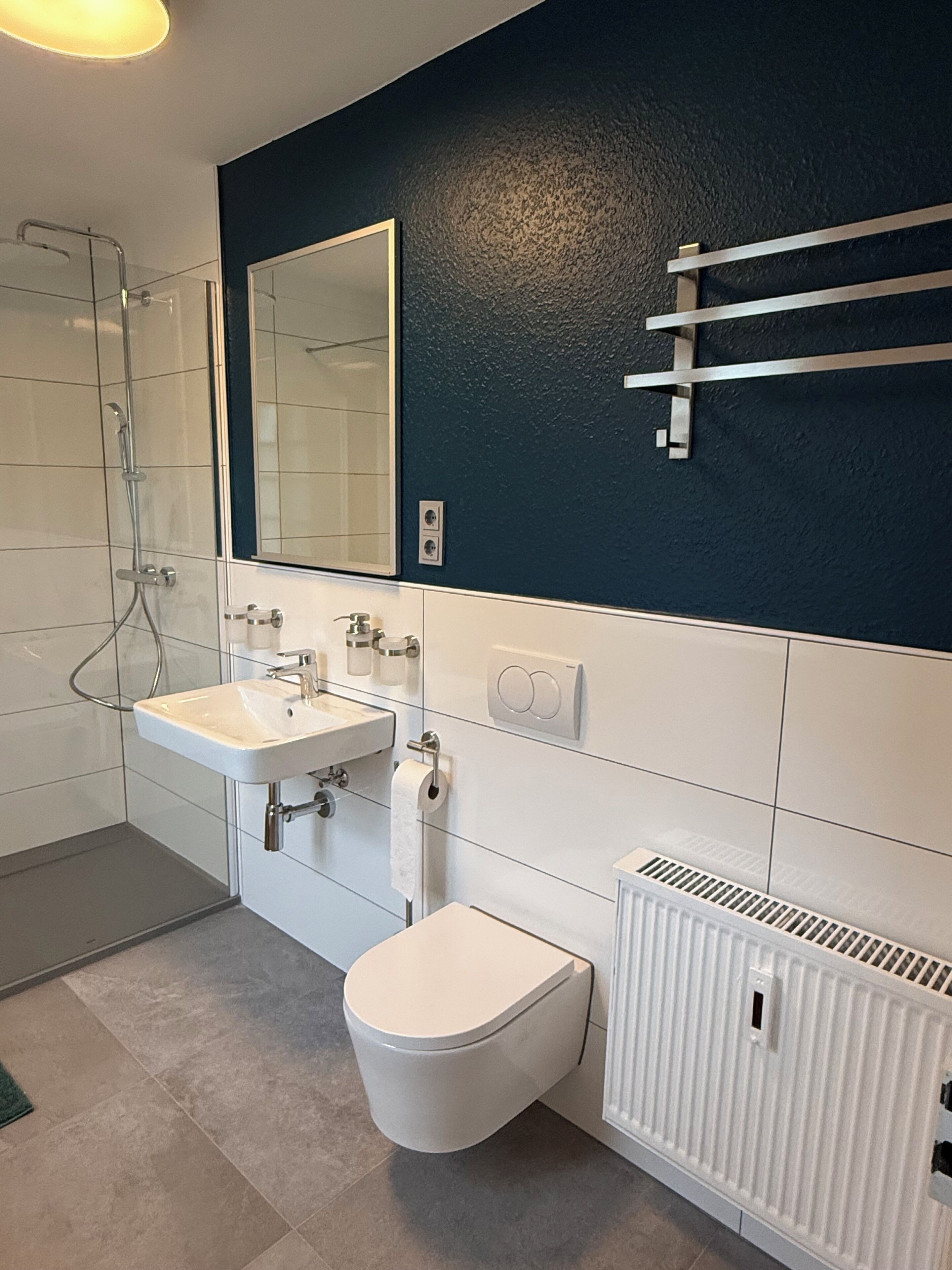 Haartrockner, Handtücher, Seife, Toilettenpapier