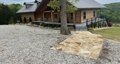 Custom Log Cabin Lake Home with Lake Views