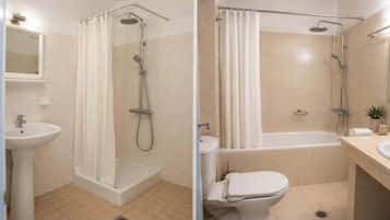 Hair dryer, towels