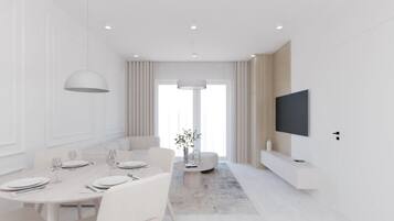 Luxury Suite, City View | Dining