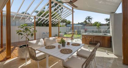 Coastal Comfort with a Private Spa Retreat