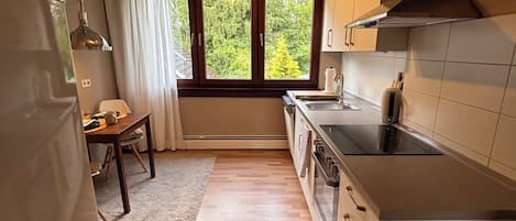 Fridge, oven, stovetop, dishwasher