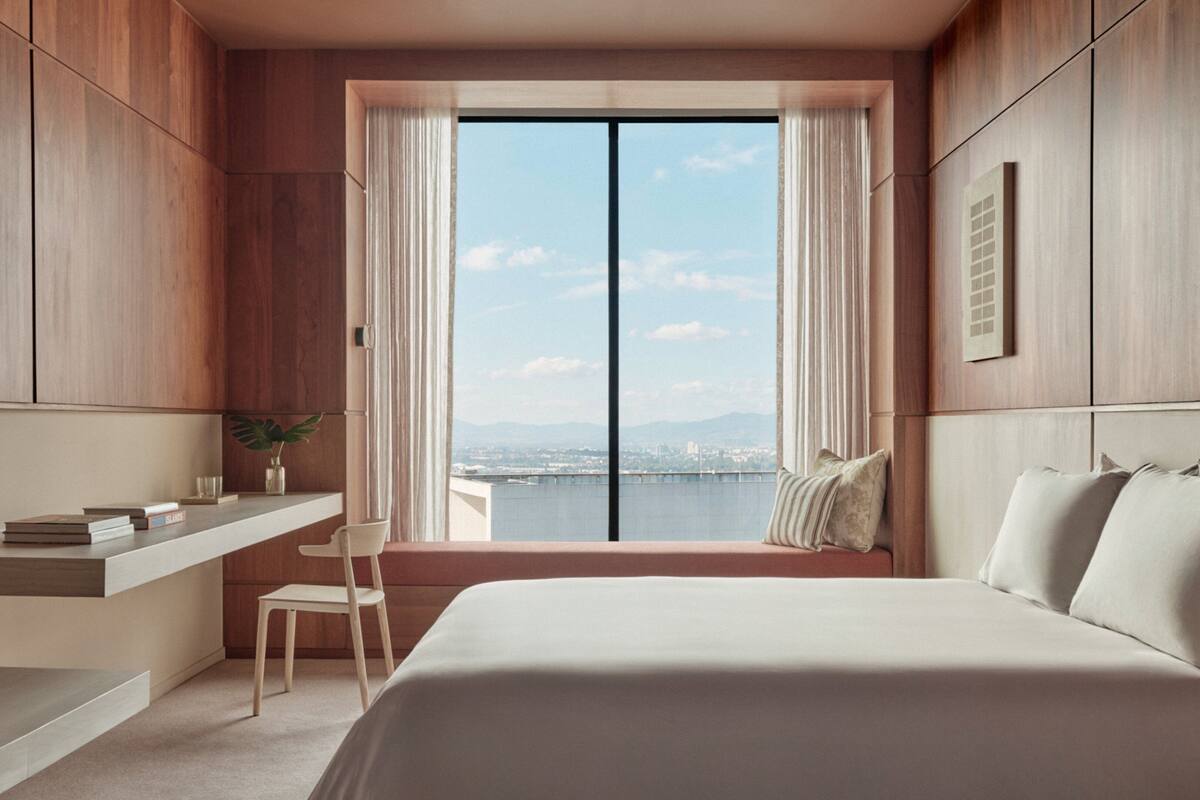 Premium bedding, down duvets, Select Comfort beds, minibar