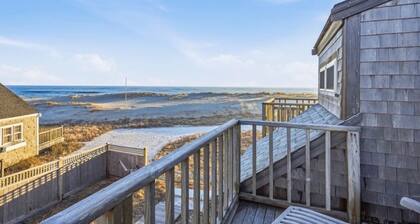 Great sunsets on the beach in 3-bedroom Nantucket house with AC