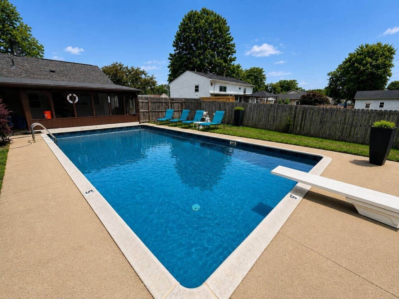 Una piscina riscaldata