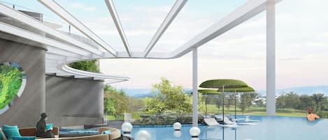 Piscina externa sazonal