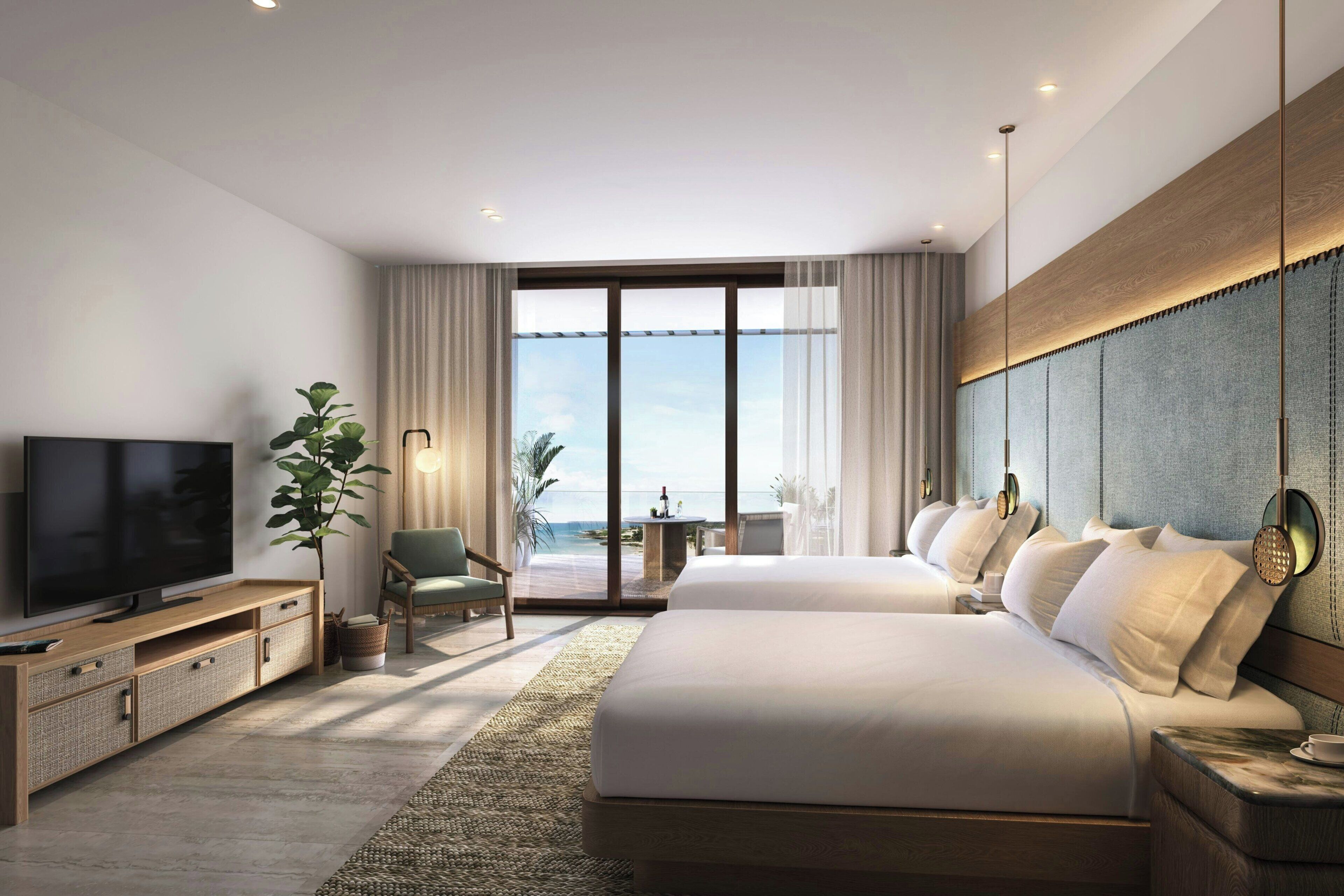 Kamer, 2 slaapkamers, uitzicht op zee