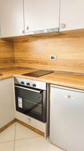 Apartemen Keluarga, balkon, pemandangan laut | Dapur pribadi | Lemari es