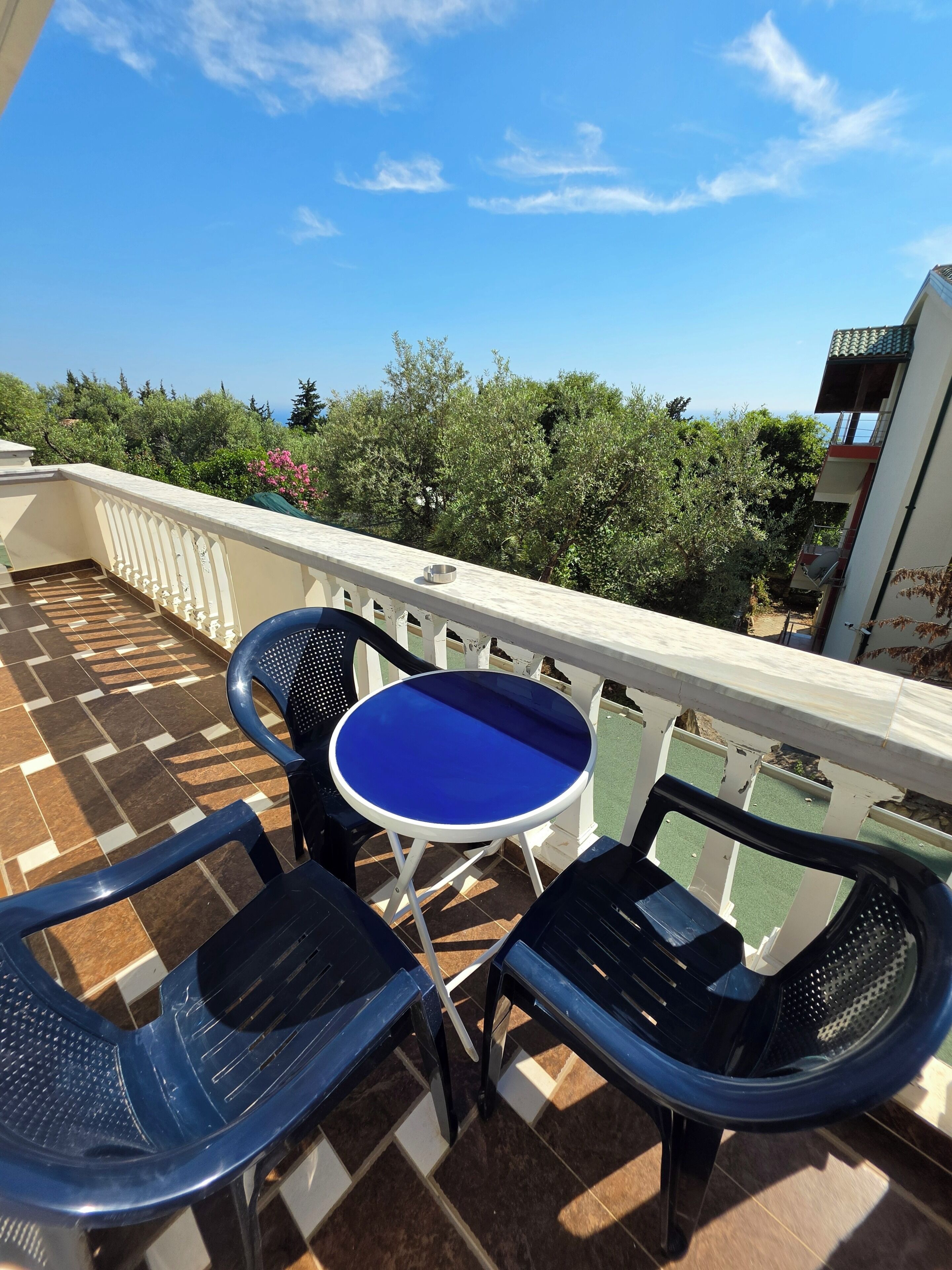 Family Apartment, Balcony, Sea View | Outdoor dining