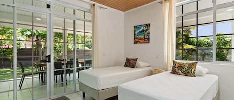 2 bedrooms, iron/ironing board, WiFi, bed sheets