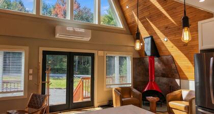 Modern Architectural A-Frame in Livingston Manor on a private stream