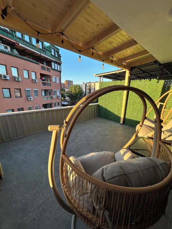 Terrace/patio - Affordable Cozy Apartment in Skopje (Skopje)