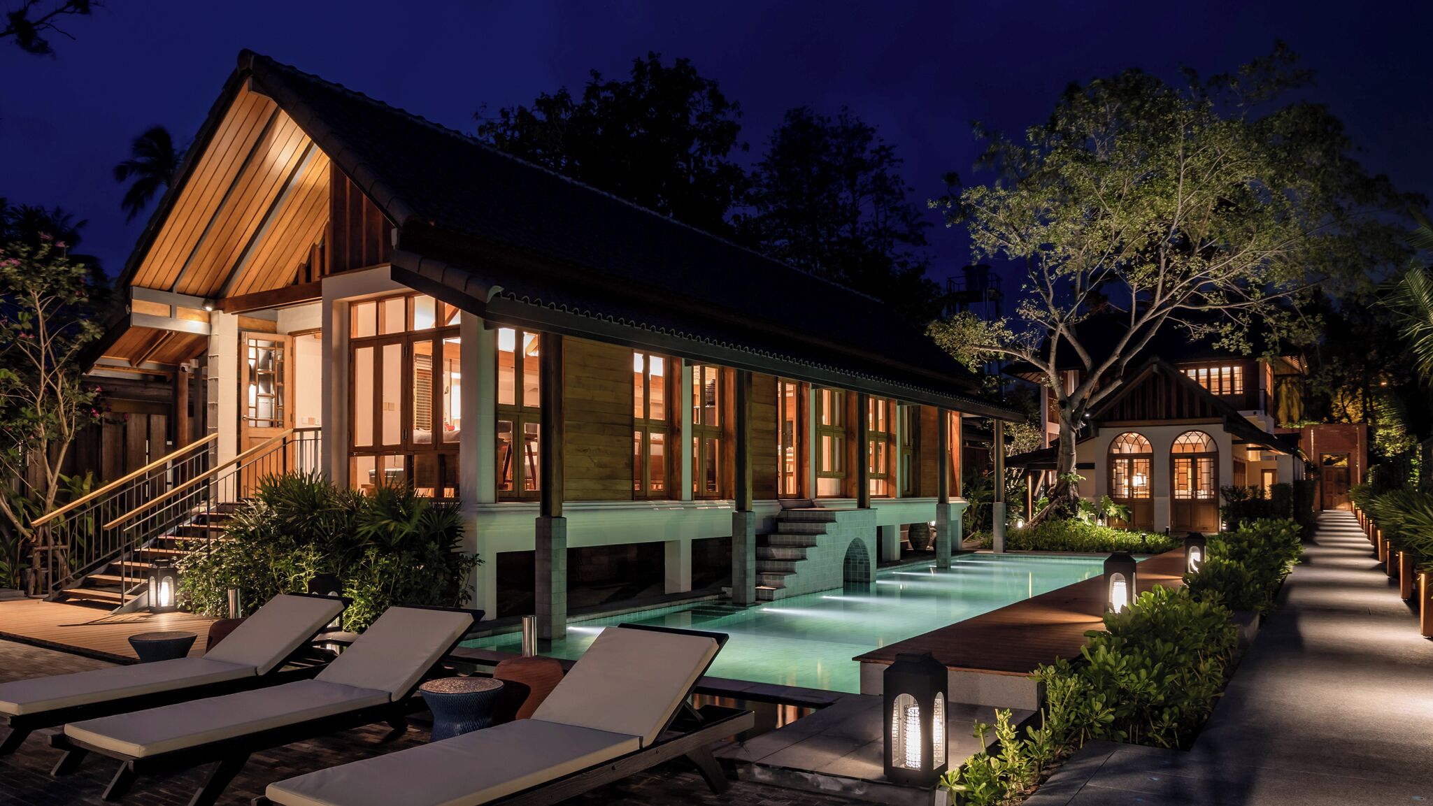 Front of property – evening/night